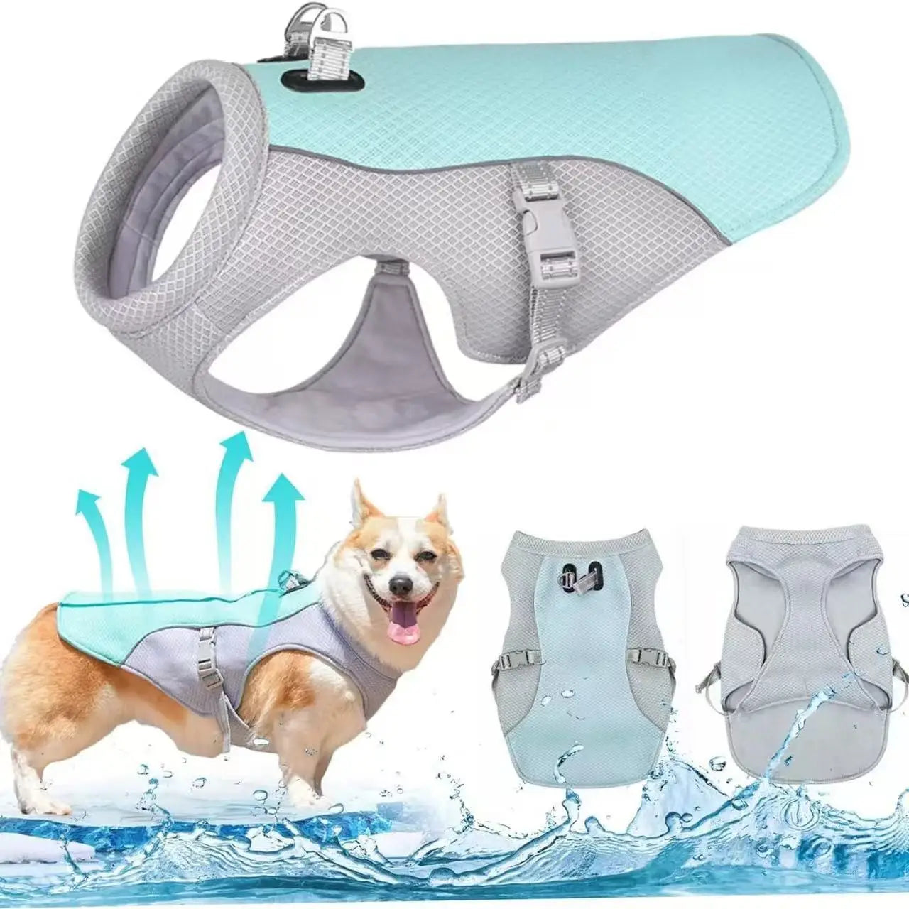 Evaporative Dog Cooling Vest for Summer Walks
