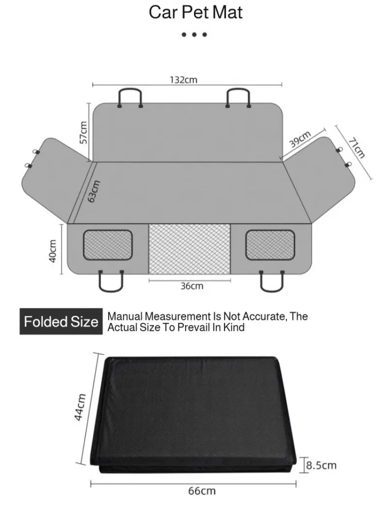 Convertible Dog Car Seat Cover, Hammock to Bench Design
