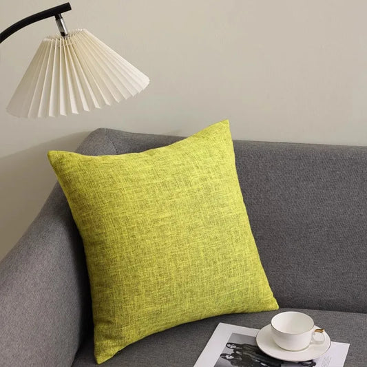 Cotton Linen Throw Pillow Covers, 18×18 Set