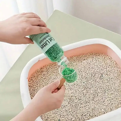 Cat Litter Deodorizer Scent Beads — Slow-Release, Fresh-Scent, Replaceable Packs