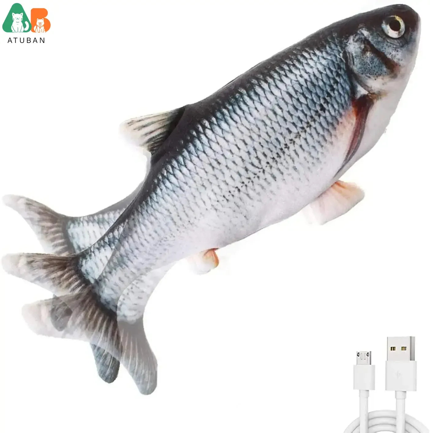 Flopping Fish Cat Toy — USB Rechargeable, Motion-Activated