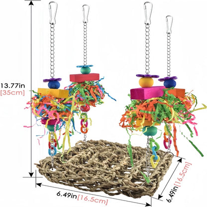 Shreddable Bird Foraging and Chew Toy Set for Cages