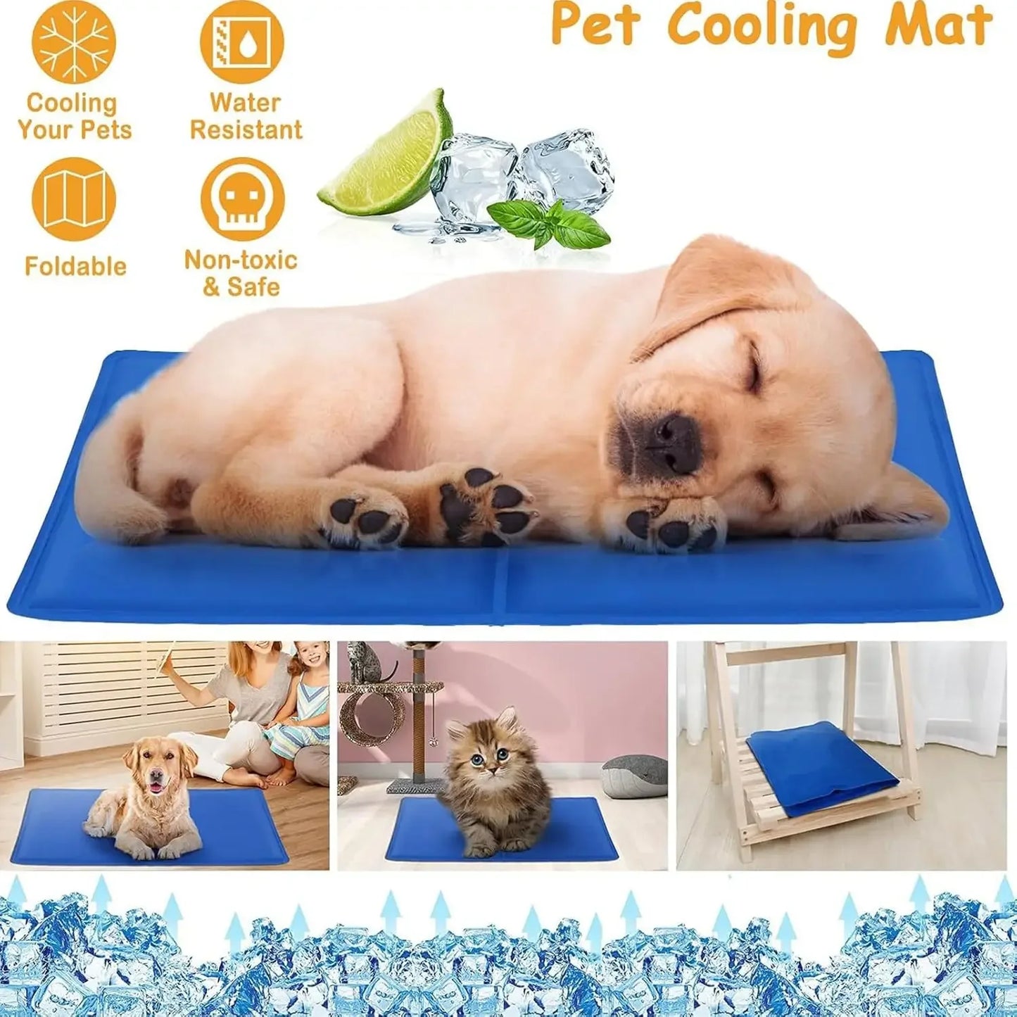 Self-Cooling Gel Mat for Dogs — Pressure-Activated, No Water or Electricity