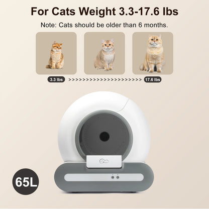Built for cats 3.3 to 17.6 lb and older than 6 months