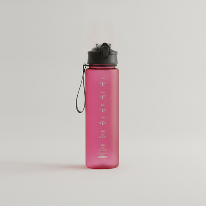 Leak-Proof Sports Water Bottle — 750ml with Straw & Carrying Loop, BPA-Free