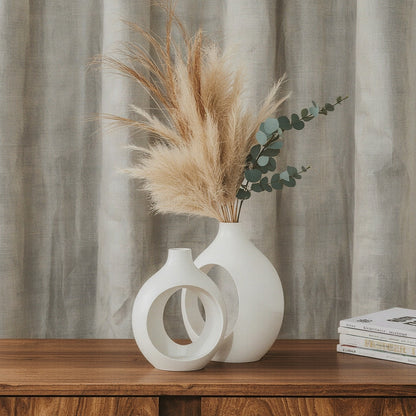 Nordic Sculptural Ceramic Vases, Set of 2 - home decor piece, view 1 of 3