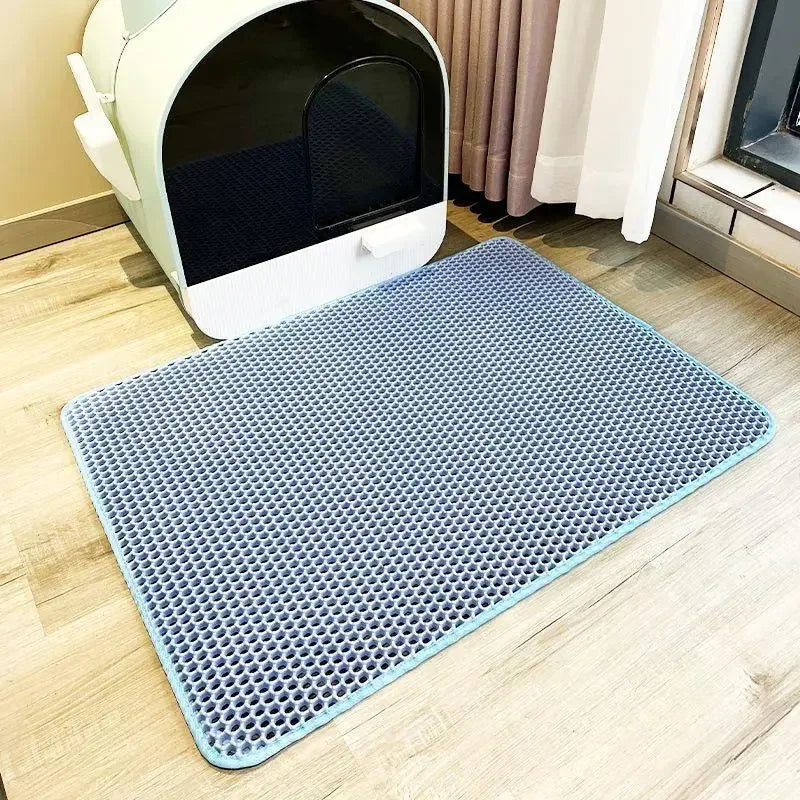 Silicone Cat Litter Mat With Raised Edge, Waterproof Non-Slip