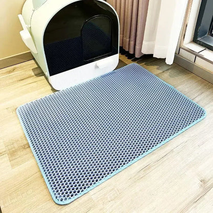 Silicone Cat Litter Mat With Raised Edge, Waterproof Non-Slip