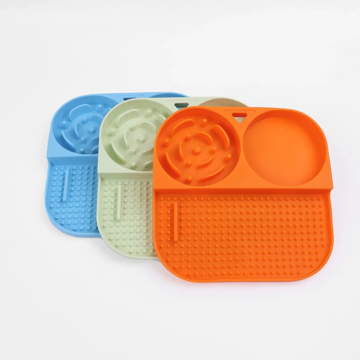 3-in-1 Silicone Dog Feeding Mat — Slow Feeder, Lick Pad & Bowl