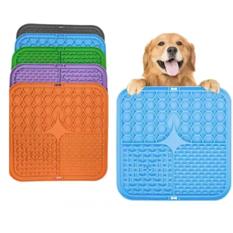 Dog & Cat Lick Mat — Silicone Slow-Feeder with Suction, Calming Bath & Grooming Distraction