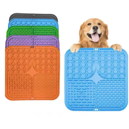 Dog & Cat Lick Mat — Silicone Slow-Feeder with Suction, Calming Bath & Grooming Distraction