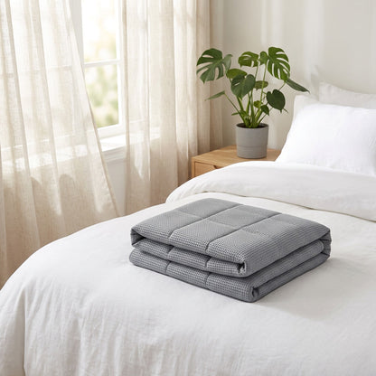 Cooling Weighted Blanket with Gel Layer Bamboo Cover Hot Sle lifestyle - Syvah