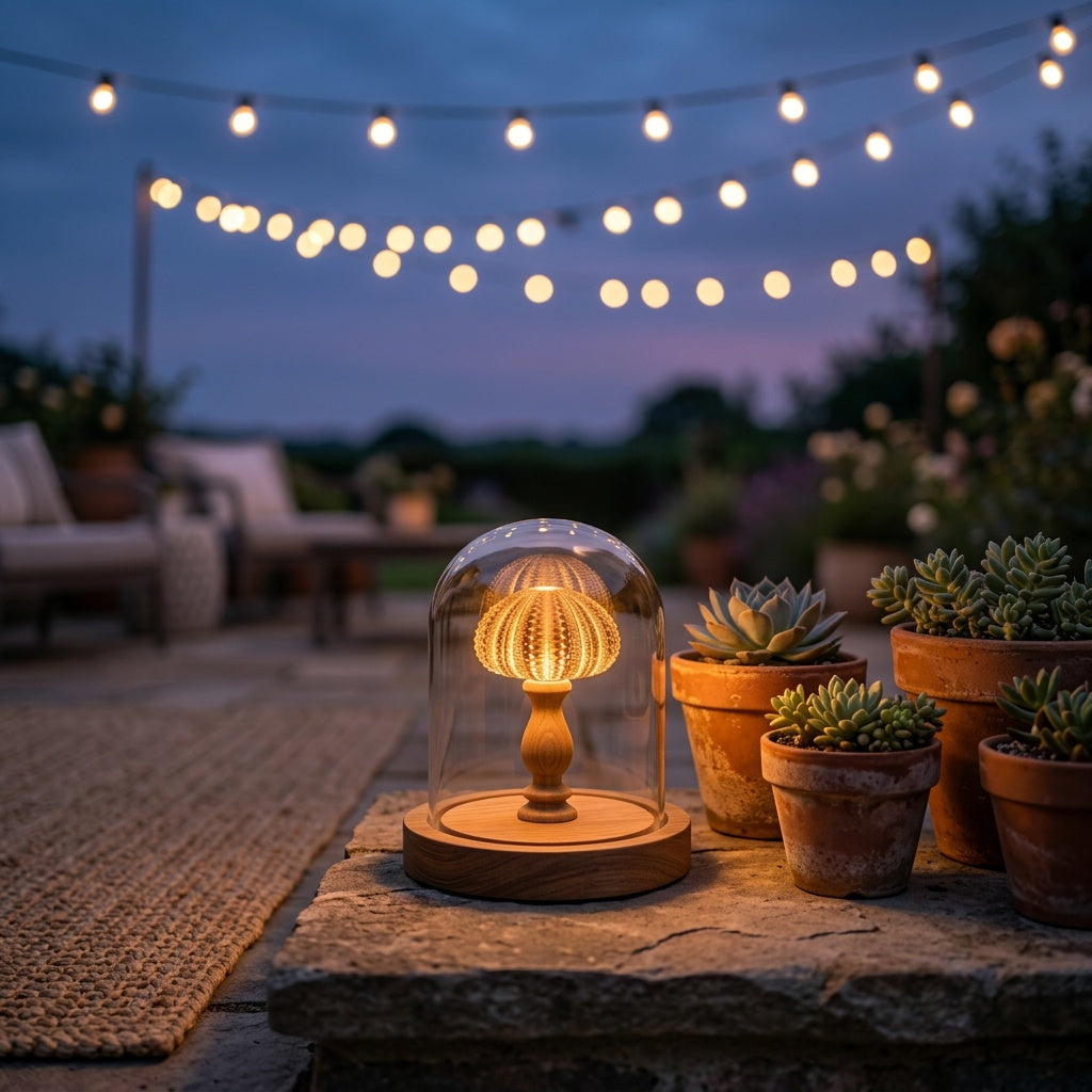 Glass Lantern Table Lamp lifestyle