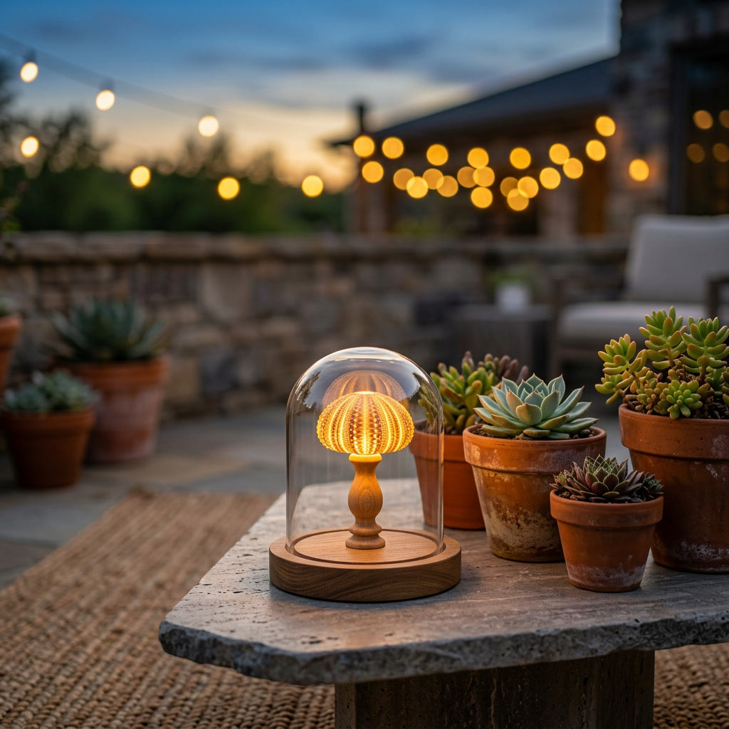 Glass Lantern Table Lamp lifestyle