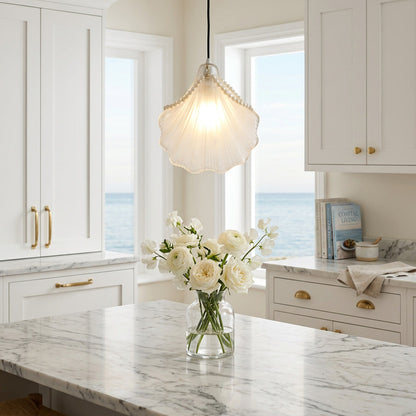 Frosted Shell Pendant Light lifestyle