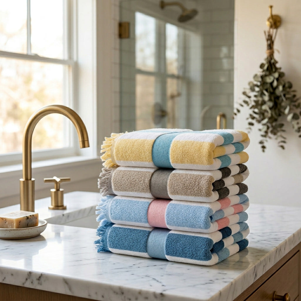 Turkish Cotton Bath Towel Set lifestyle
