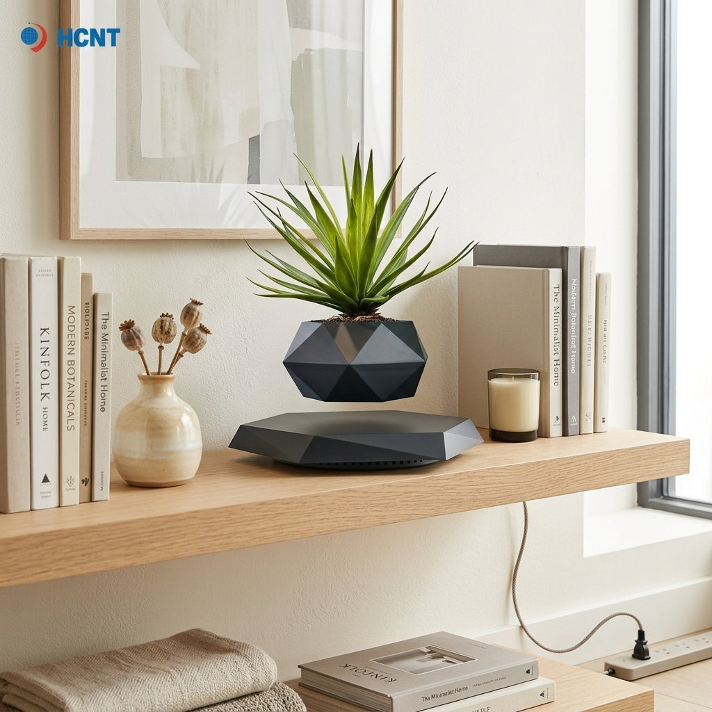 Levitating Plant Pot Magnetic Floating Air Bonsai Self-Spinn lifestyle - Syvah