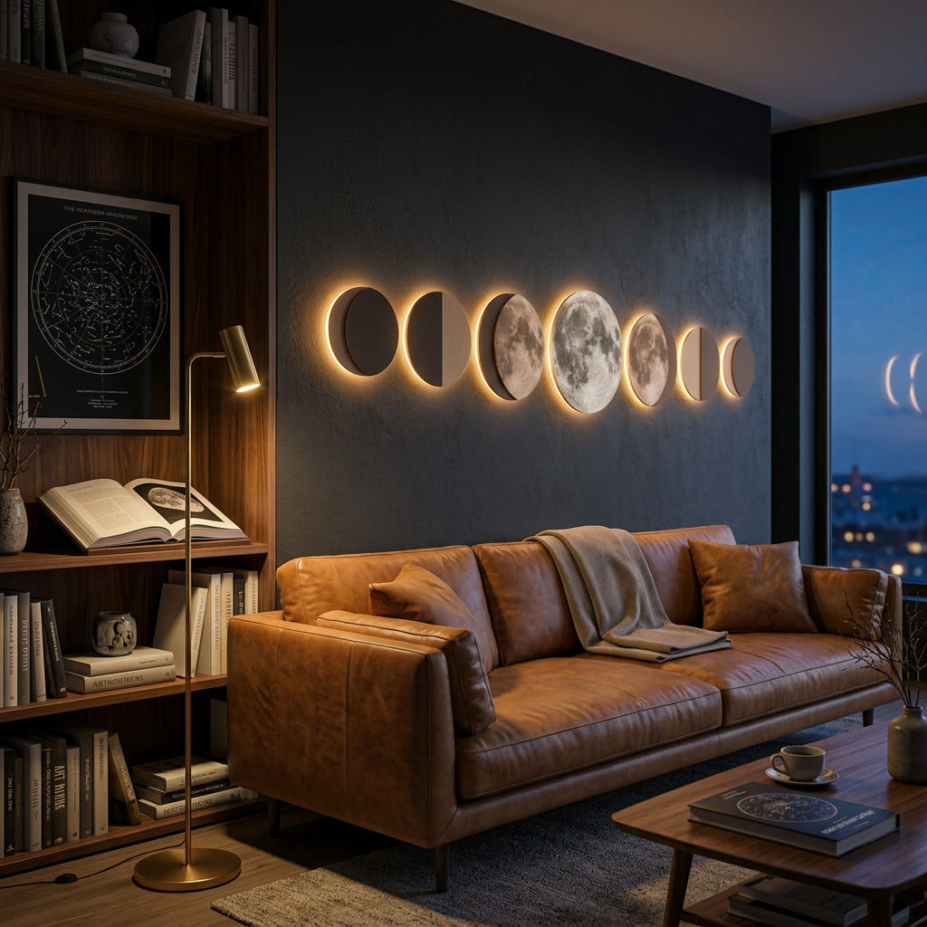 Moon Phase Brass Wall Light lifestyle