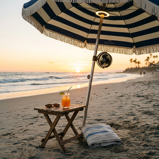 Beach Umbrella Fan Led — lifestyle