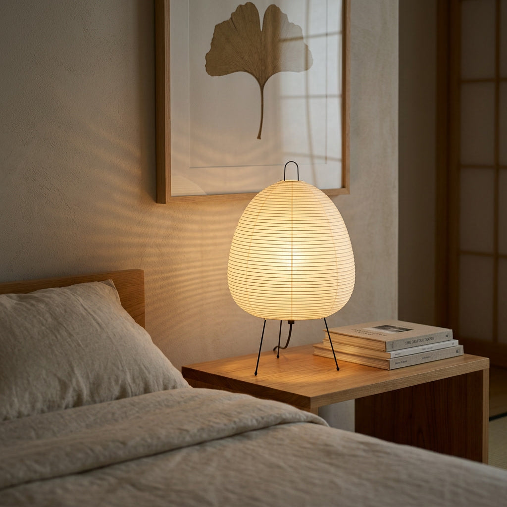 Rice Paper Egg Table Lamp lifestyle