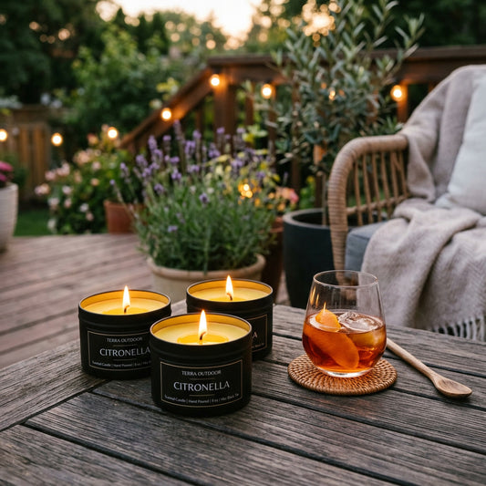 Citronella Outdoor Candle Set 3 — lifestyle