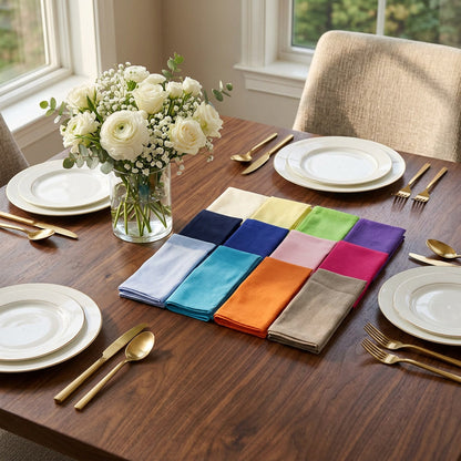 Cotton Linen Cloth Napkins Set of 12 lifestyle