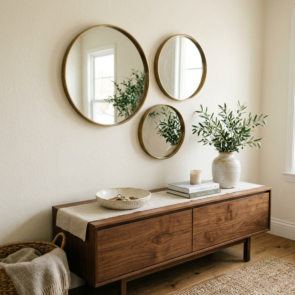 Round Wall Mirror Set 3 — lifestyle