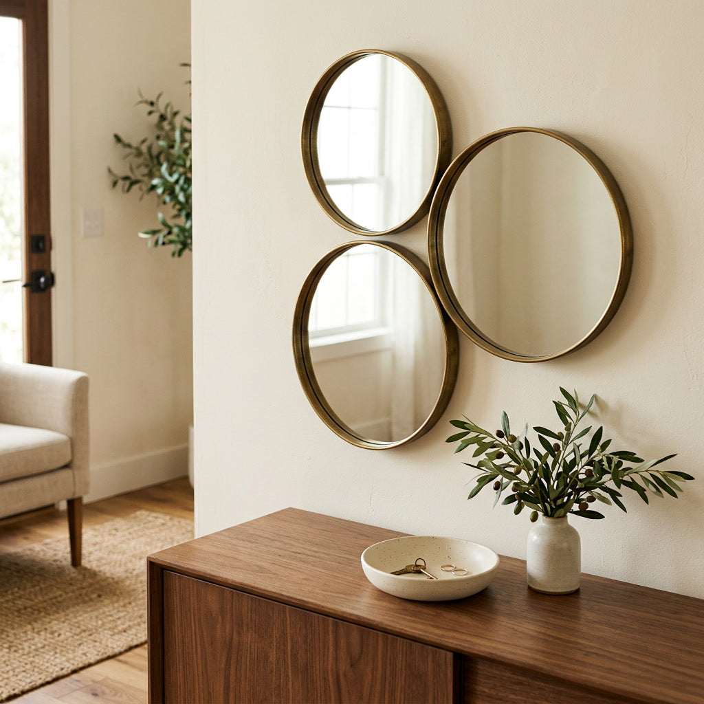 Round Wall Mirror Set 3 — lifestyle