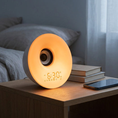 Smart Sunrise Alarm Clock Bluetooth Speaker FM Radio 7-Color lifestyle - Syvah