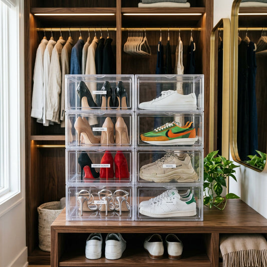 Clear Shoe Storage Box 12Pack — lifestyle