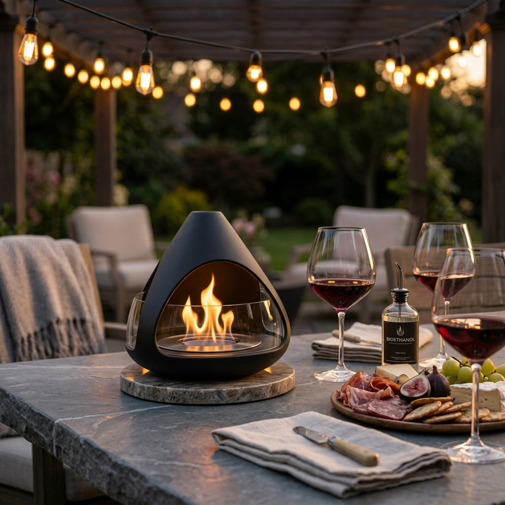 Teardrop Tabletop Bioethanol Fire Pit lifestyle