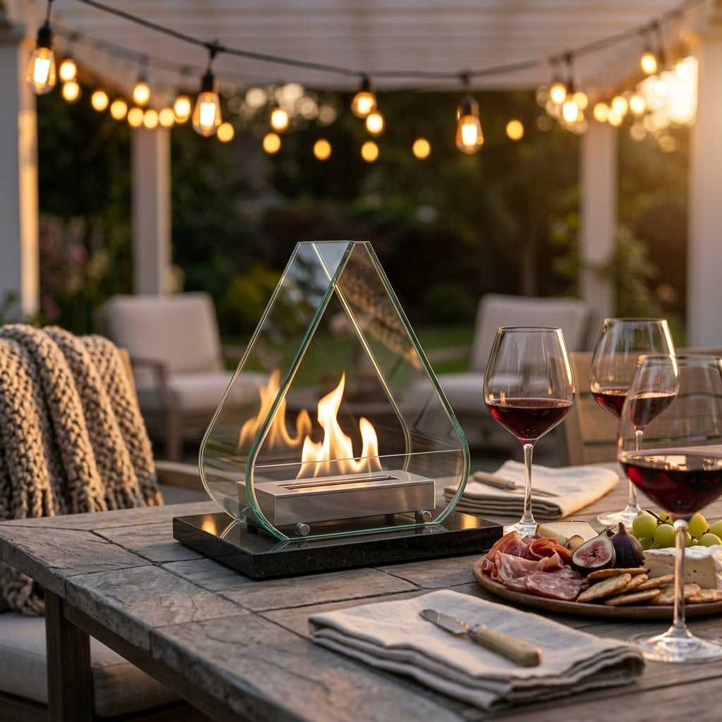 Teardrop Tabletop Bioethanol Fire Pit lifestyle