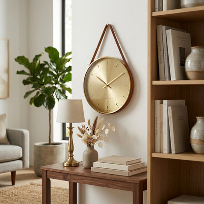 Leather Strap Wall Clock lifestyle