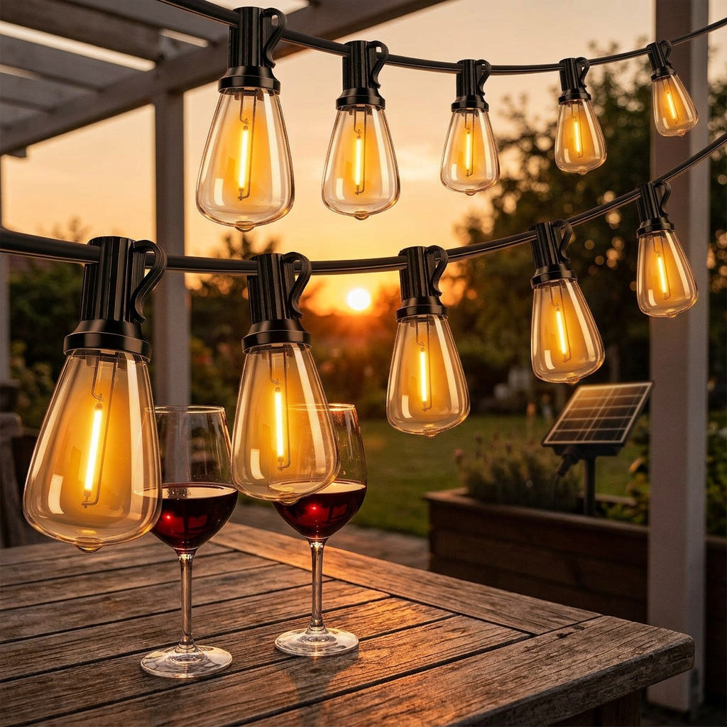 Solar String Patio Lights Outdoor Waterproof 100 LED Garden  lifestyle - Syvah