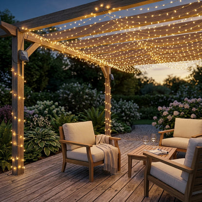 Solar LED String Lights 32m lifestyle