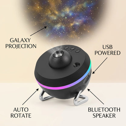 Mini Galaxy Star Projector Night Light USB LED Neb infographic - Syvah