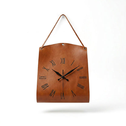Leather Strap Wall Clock