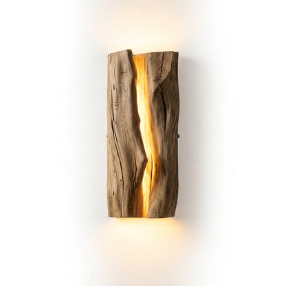 Wood Bark Wall Sconce, Wabi-Sabi Live Edge
