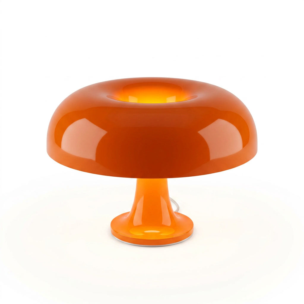 Mushroom Table Lamp, Mid-Century Glass