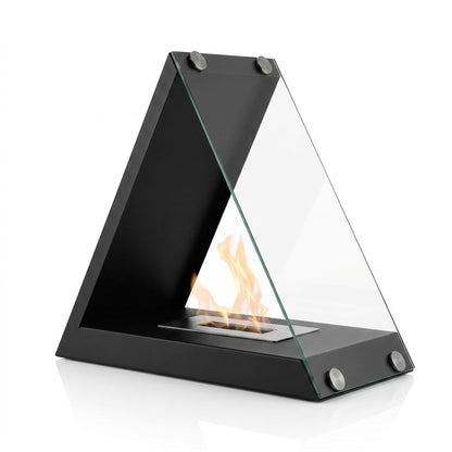 Triangle Tabletop Fireplace, Bioethanol Concrete