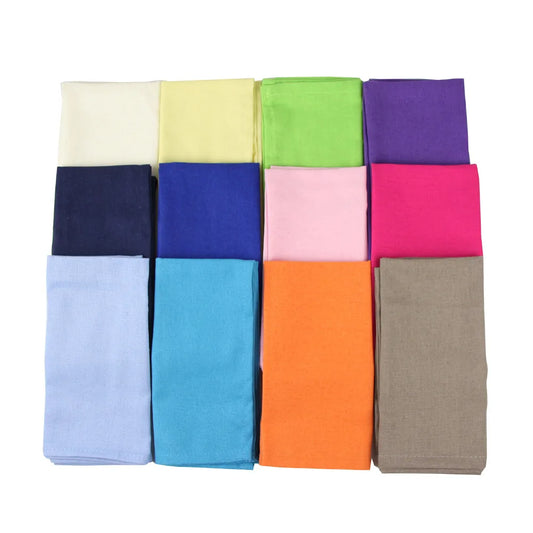 Cotton Linen Cloth Napkins Set of 12 Soft Dining Table Placemats