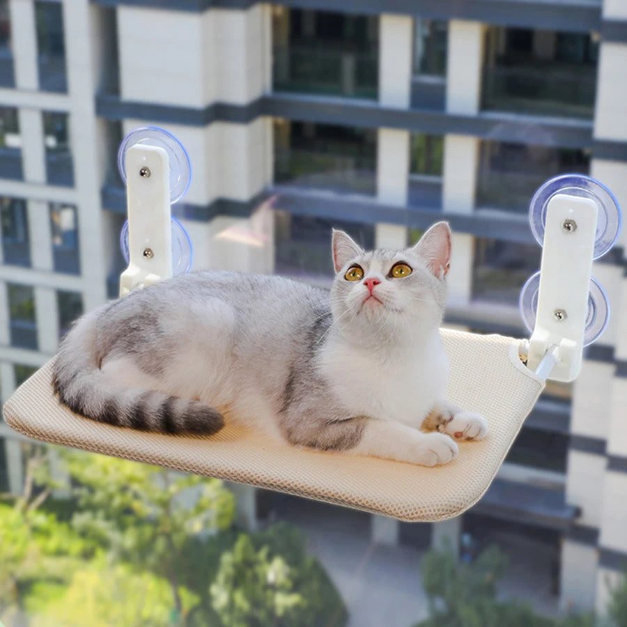 Cordless Foldable Cat Window Perch, Suction Cup Hammock