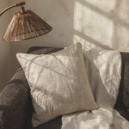 Cotton Linen Throw Pillow Covers, 18×18 Set - home decor piece, view 2 of 3