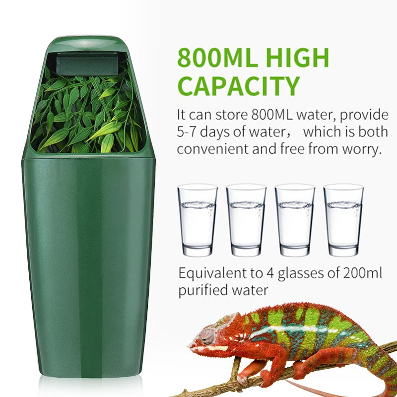 ~800 ml reservoir provides about 5 to 7 days of water