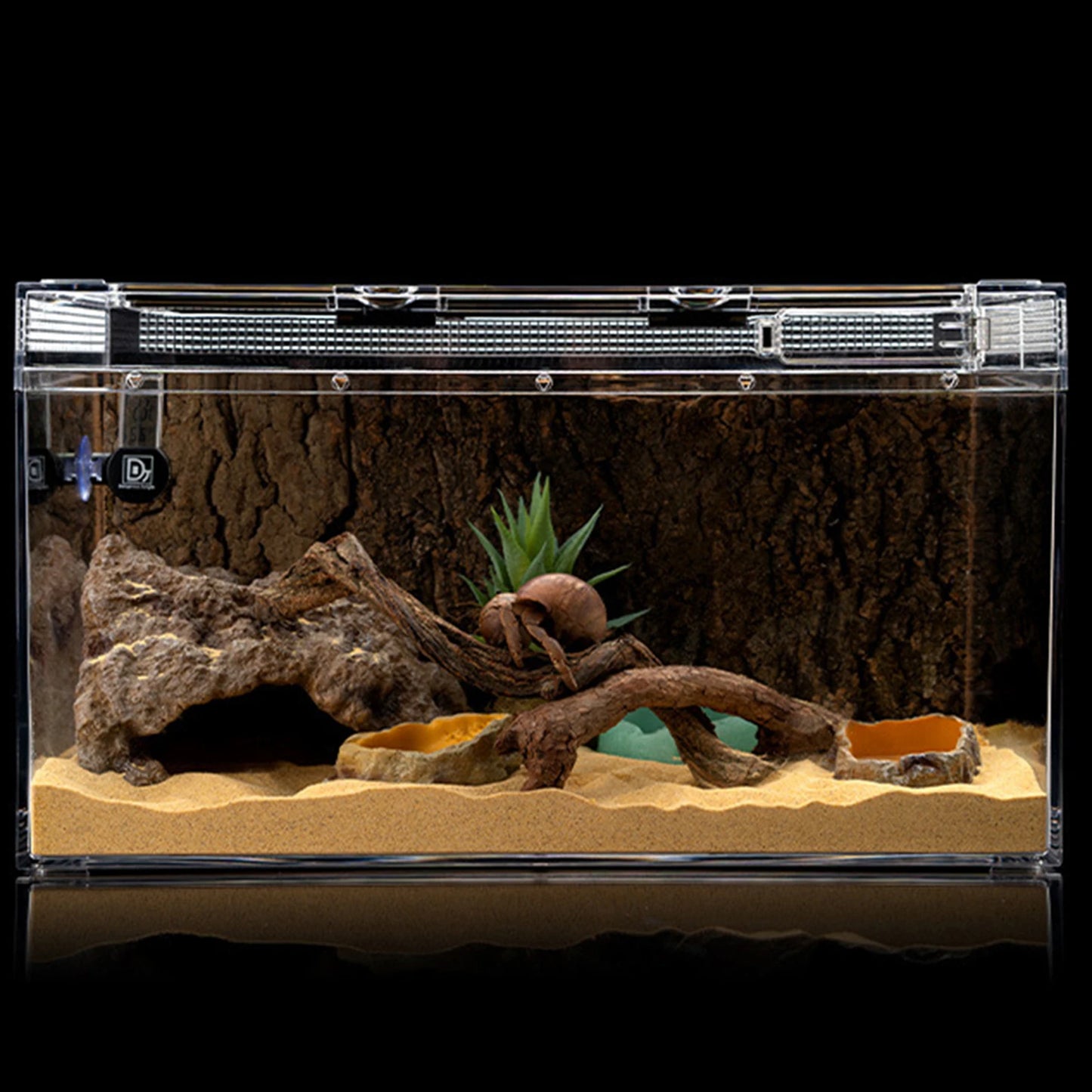 Resin Reptile Hide Cave With Textured Rock Finish