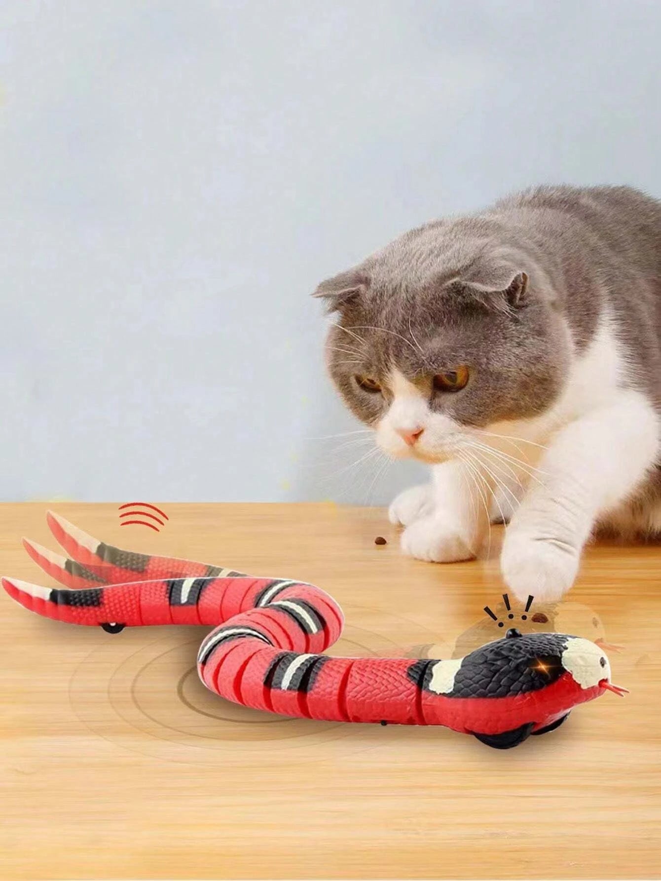 Interactive Electric Snake Cat Toy — Motion-Sensing, Auto-Shutoff, USB Rechargeable