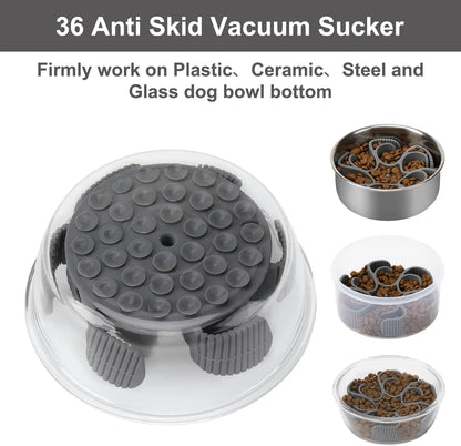 Spiral Slow Feeder Insert for Dog Bowls with Suction Base