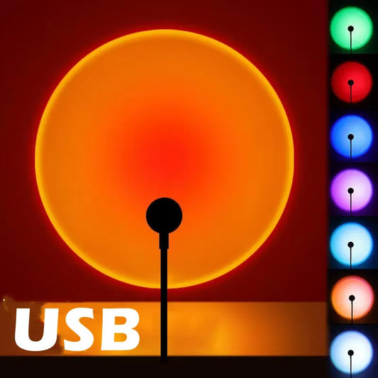 Sunset Lamp Projector, 16-Color USB
