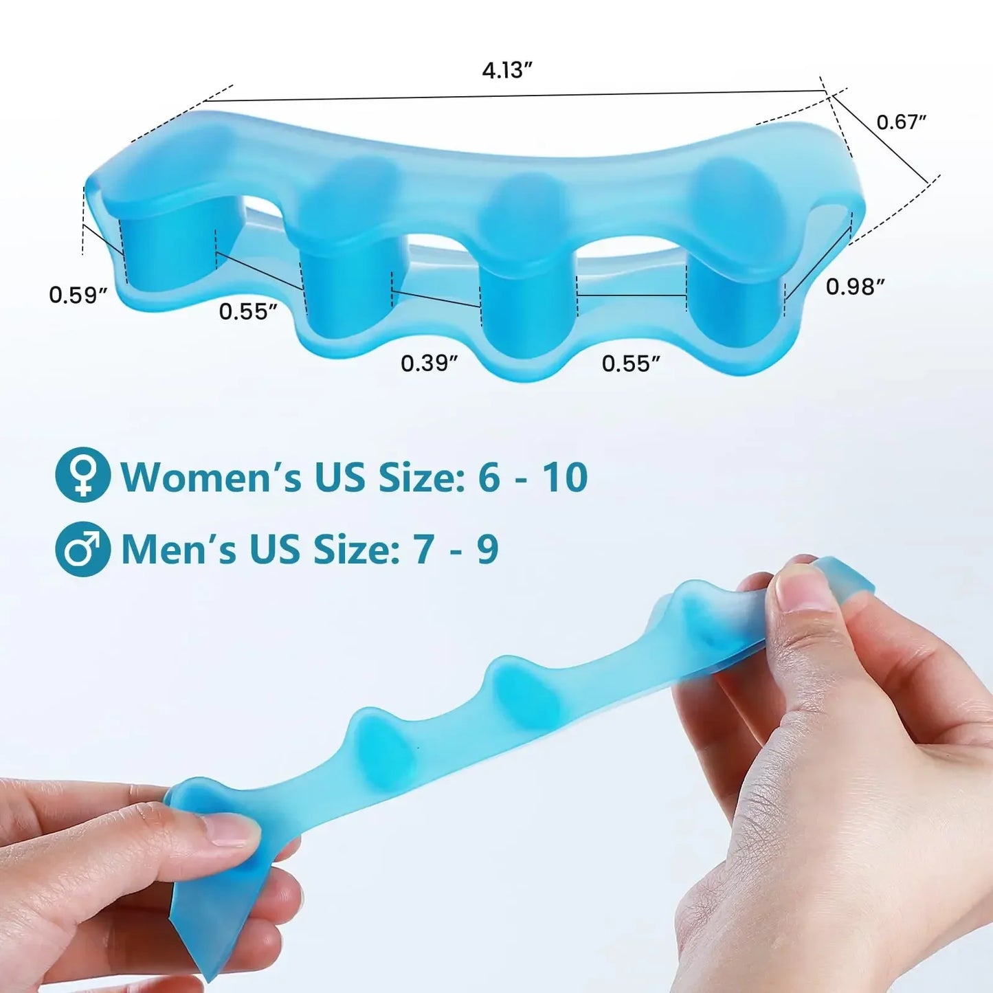 Silicone Toe Spacers — Stretch & Relieve Toe Crowding