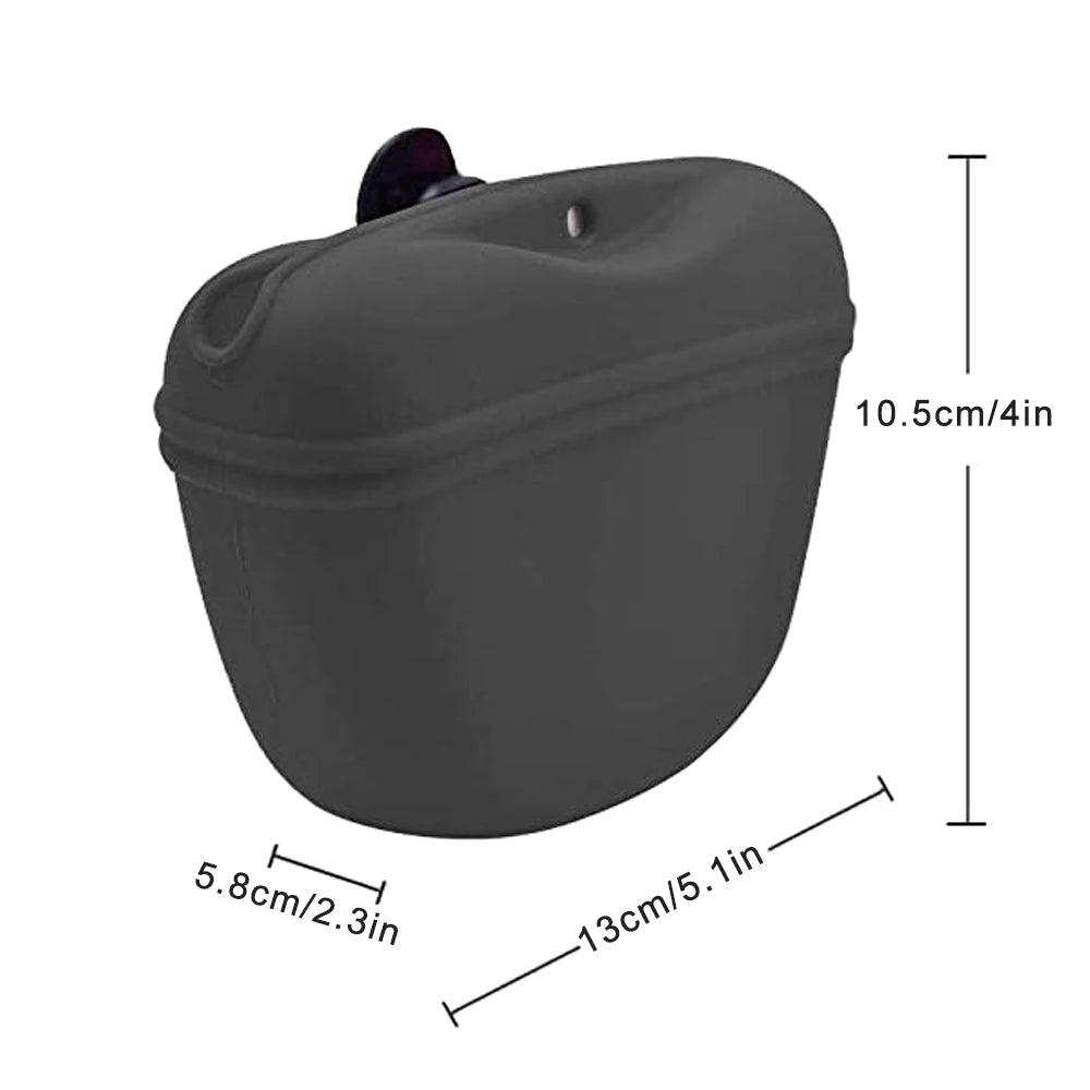 Silicone Dog Treat Pouch with Magnetic Closure & Belt Clip